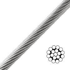 Cable de acero inoxidable 316 1x19 de KOS Korean Wire Rope, resistente a la corrosión, ideal para veleros y embarcaciones.