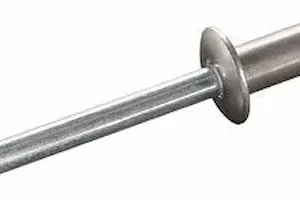 Remaches Monel de alta resistencia para aplicaciones náuticas, disponibles en tamaños de 4.8x16.5 mm y 6.4x23 mm.