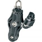 Polea violín con rodamientos, grillete giratorio y mordaza Wichard