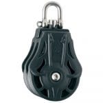 Poleas dobles con rodamientos y grillete giratorio Wichard