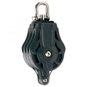 Poleas triples con grillete giratorio y arraigo Wichard