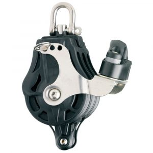 Poleas triples Wichard con rodamientos, grillete gir., arraigo y mordaza