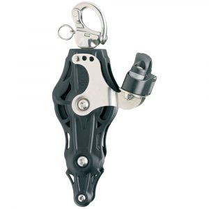 Poleas violín Wichard con mosquetón de driza gir., arraigo y mordaza